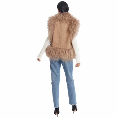 Dorothy Suede Shearling Vest