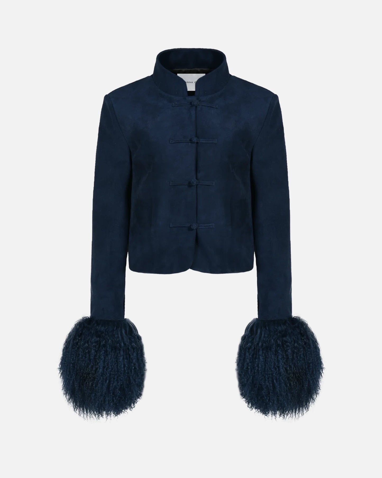 Leighton Shearling Trim Suede Jacket