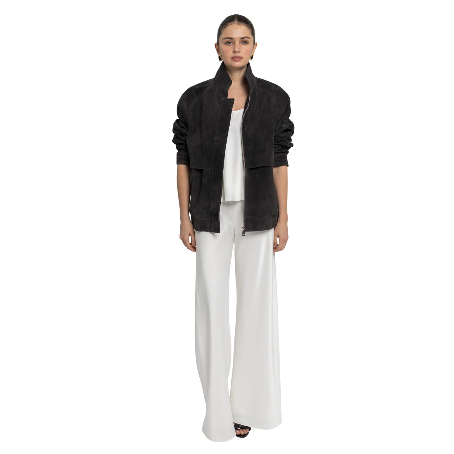 Remy Suede Bomber Jacket