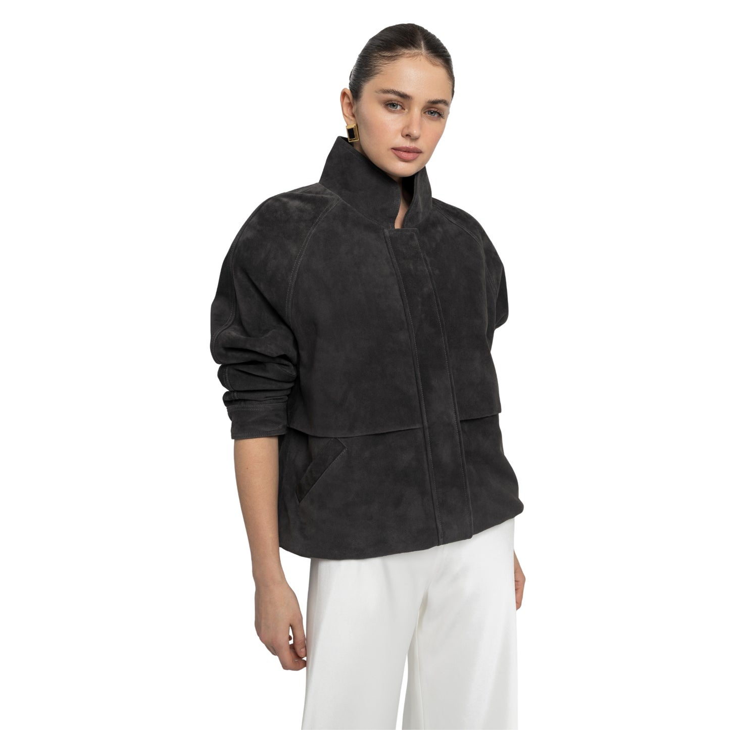 Remy Suede Bomber Jacket