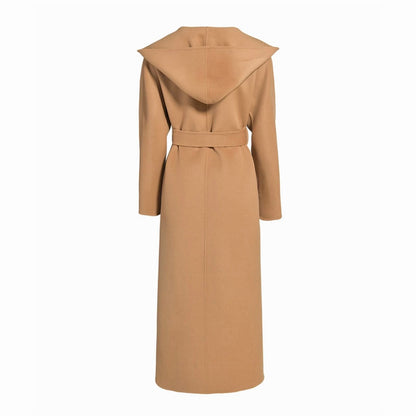 Taryn Cashmere Wool Hooded Coat