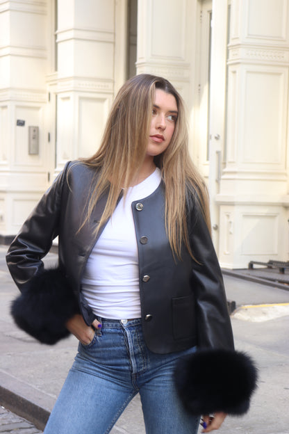 Dawson Leather Fur Jacket