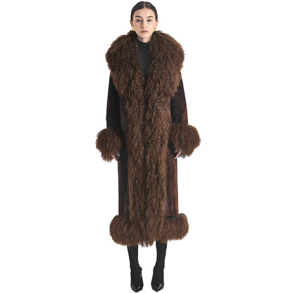 Dorothy Suede Maxi Coat