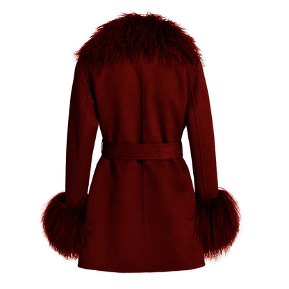 Inez Midi Cashmere Shearling Coat