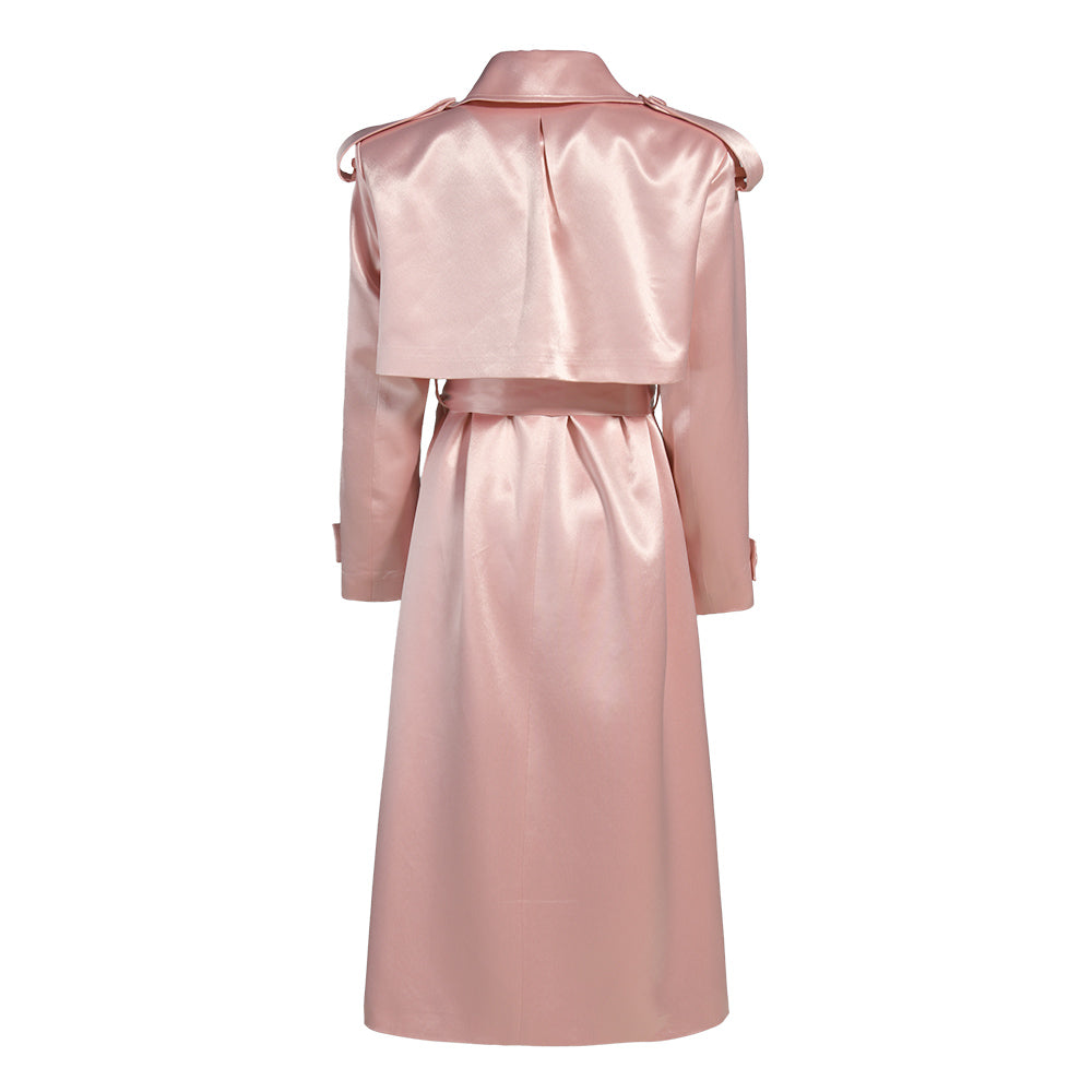 Olivia Satin Trench Coat – SUSANNA CHOW