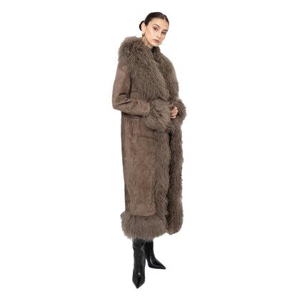 Dorothy Suede Maxi Coat