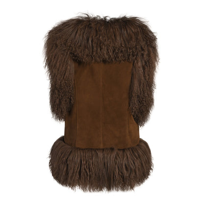 Dorothy Suede Shearling Vest
