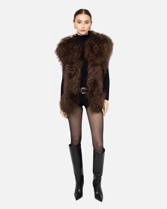 Dorothy Suede Shearling Vest