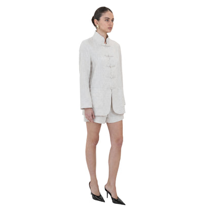 Sylvie Linen Mandarin Jacket