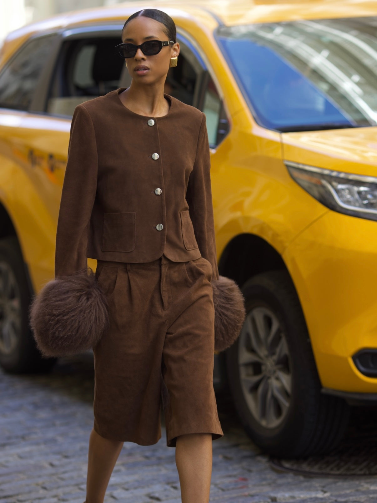 Tabitha Bermuda Suede Shorts