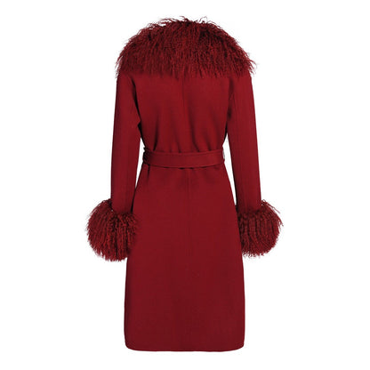 Inez Cashmere Shearling Coat