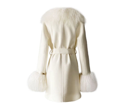 Inez Midi Cashmere Shearling Coat