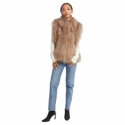 Dorothy Suede Shearling Vest