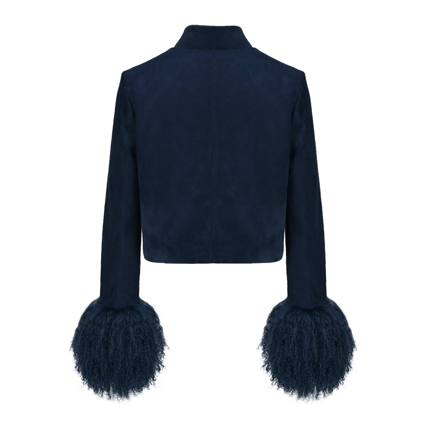 Leighton Shearling Trim Suede Jacket