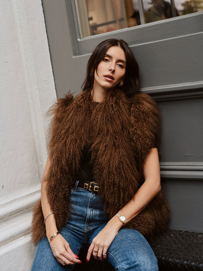 Dorothy Suede Shearling Vest