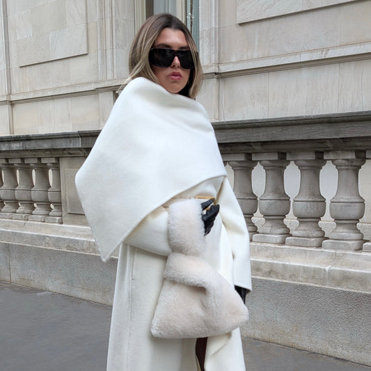 Charlotte Cashmere Shearling Swing Bag