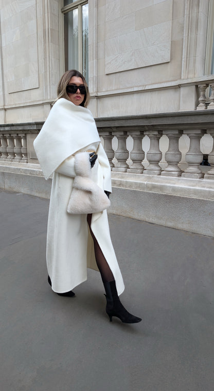 Uma Asymmetric Cashmere Wool Coat