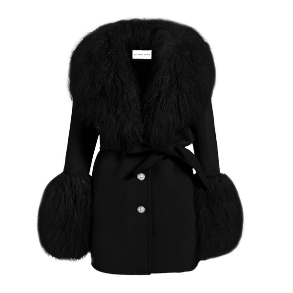 Mimi Midi Cashmere Shearling Coat – SUSANNA CHOW