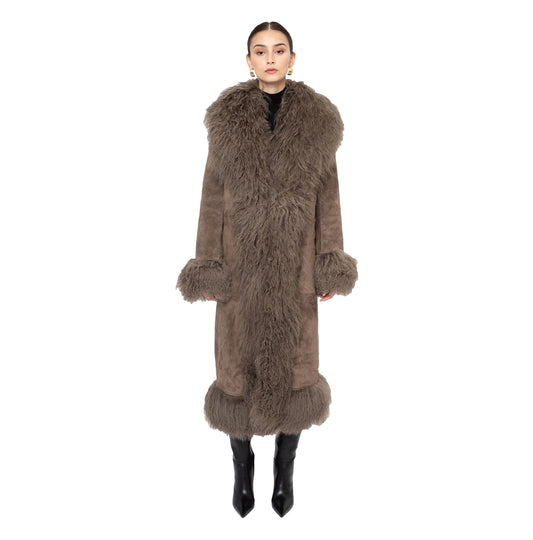 Dorothy Suede Maxi Coat
