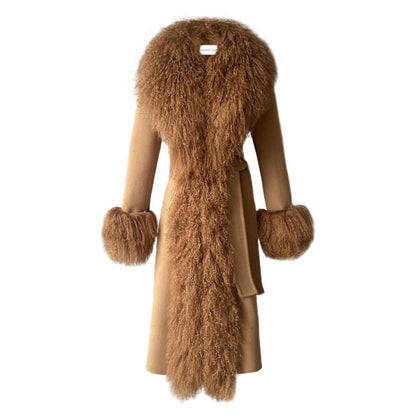 Inez Cashmere Shearling Coat