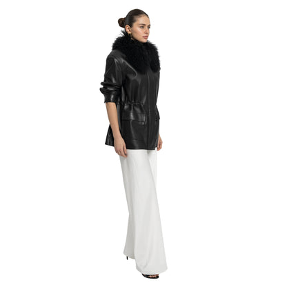 Allegra Leather Field Jacket