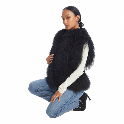 Dorothy Suede Shearling Vest