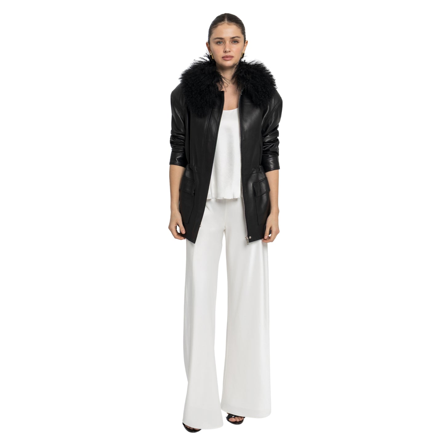Allegra Leather Field Jacket