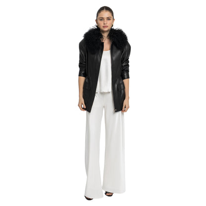 Allegra Leather Field Jacket