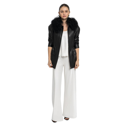 Allegra Leather Field Jacket