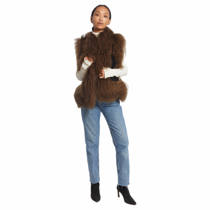 Dorothy Suede Shearling Vest