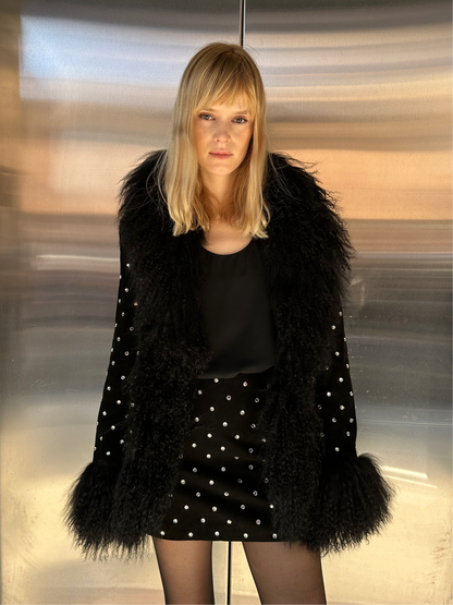 Dorothy Diamanté Suede Coat