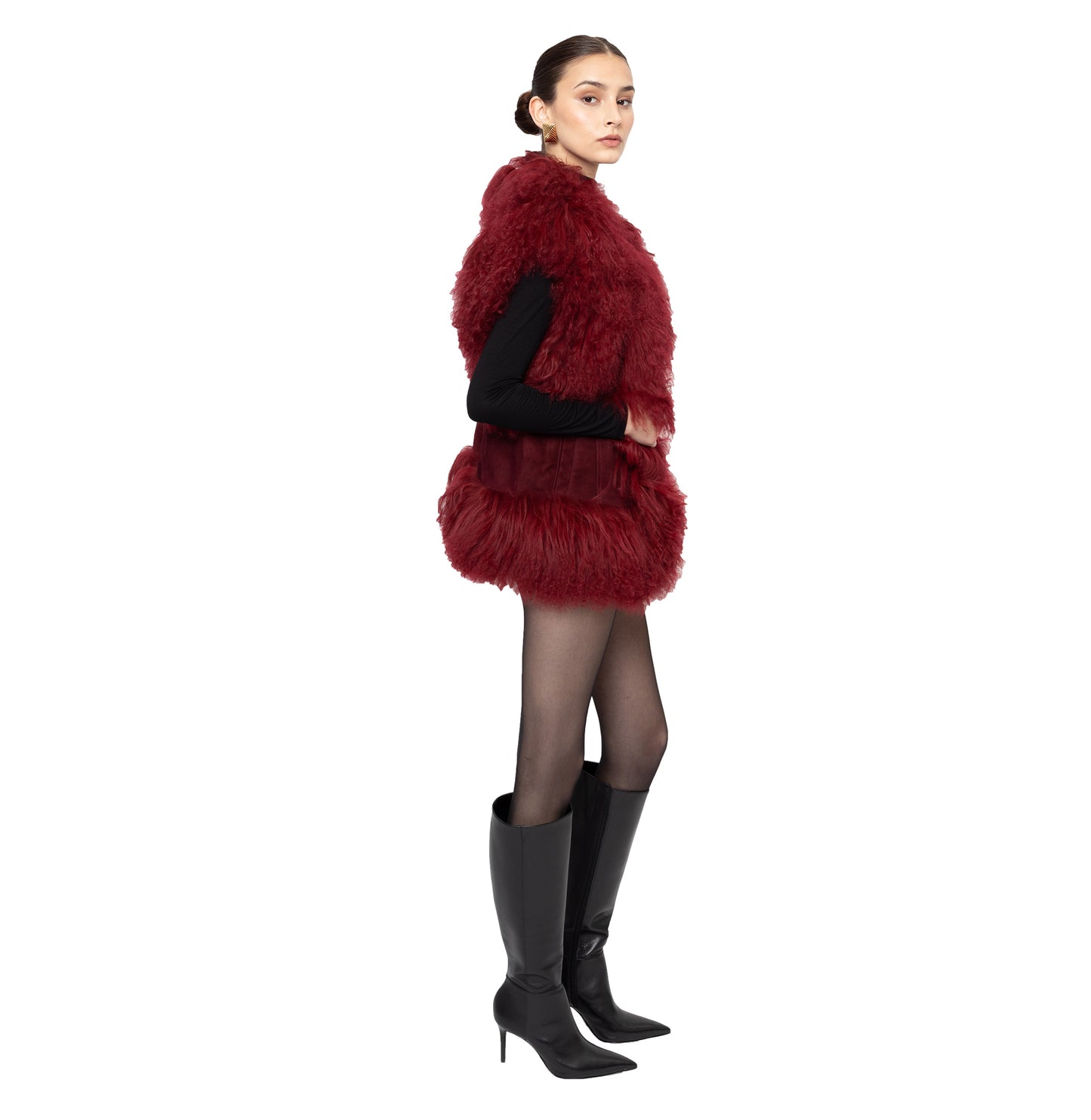 Dorothy Suede Shearling Vest