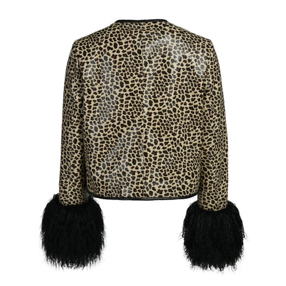 Leandra Leopard Shearling Jacket