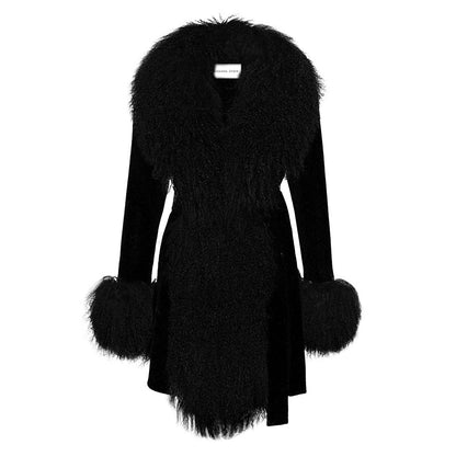 Inez Midi Cashmere Shearling Coat