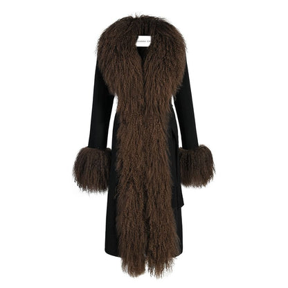 Inez Cashmere Shearling Coat