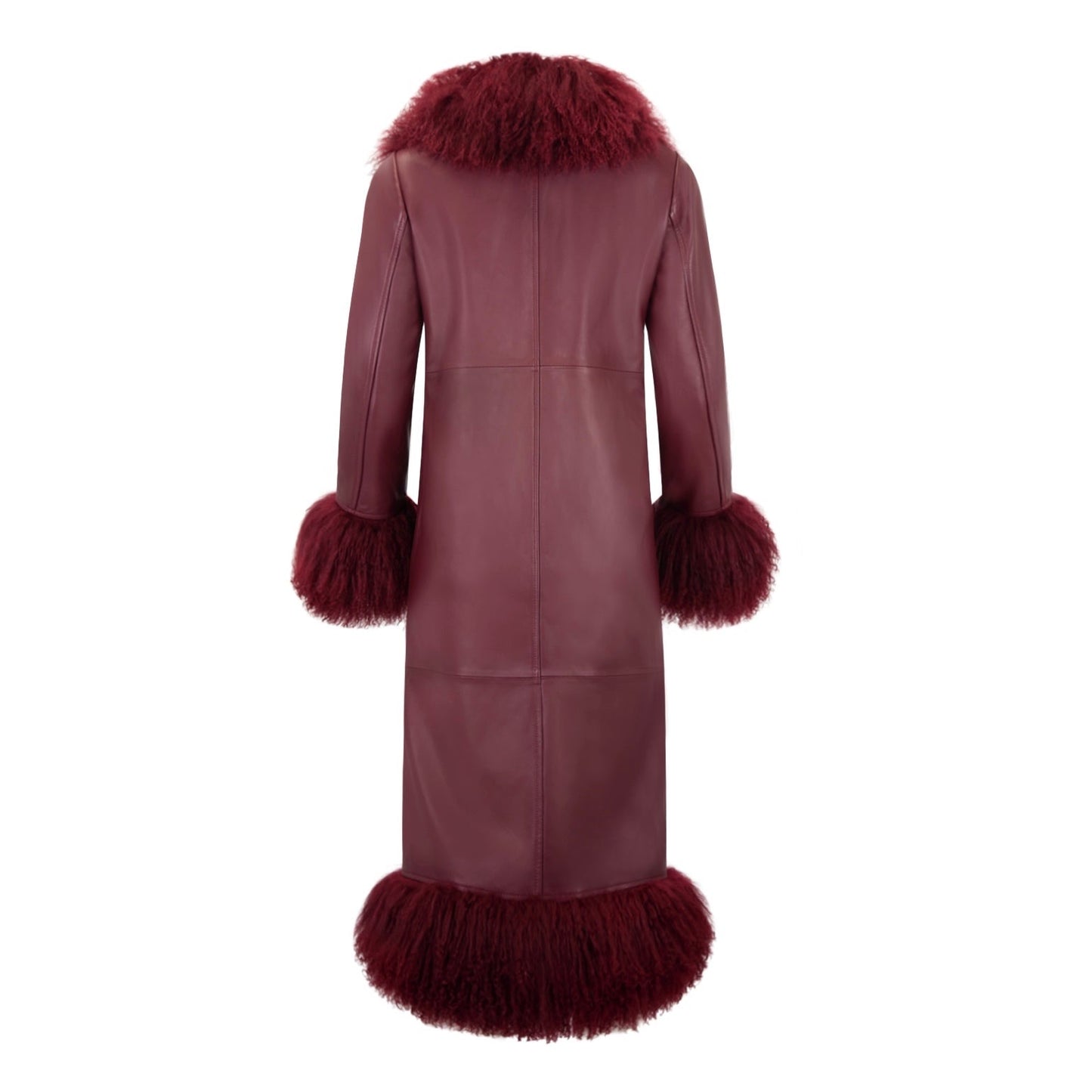 Dorothy Leather Shearling Maxi Coat