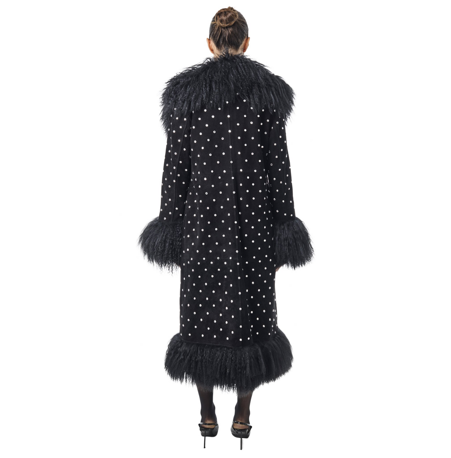 Dorothy Diamanté Suede Maxi Coat