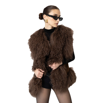 Dorothy Suede Shearling Vest