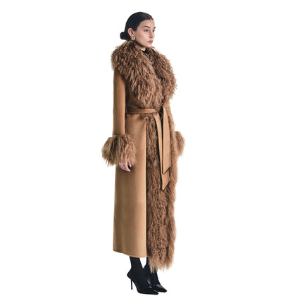 Inez Cashmere Shearling Coat