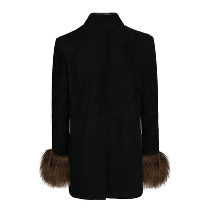 Sylvie Suede Mandarin Jacket