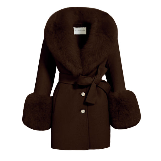 Jojo Midi Cashmere Fur Coat