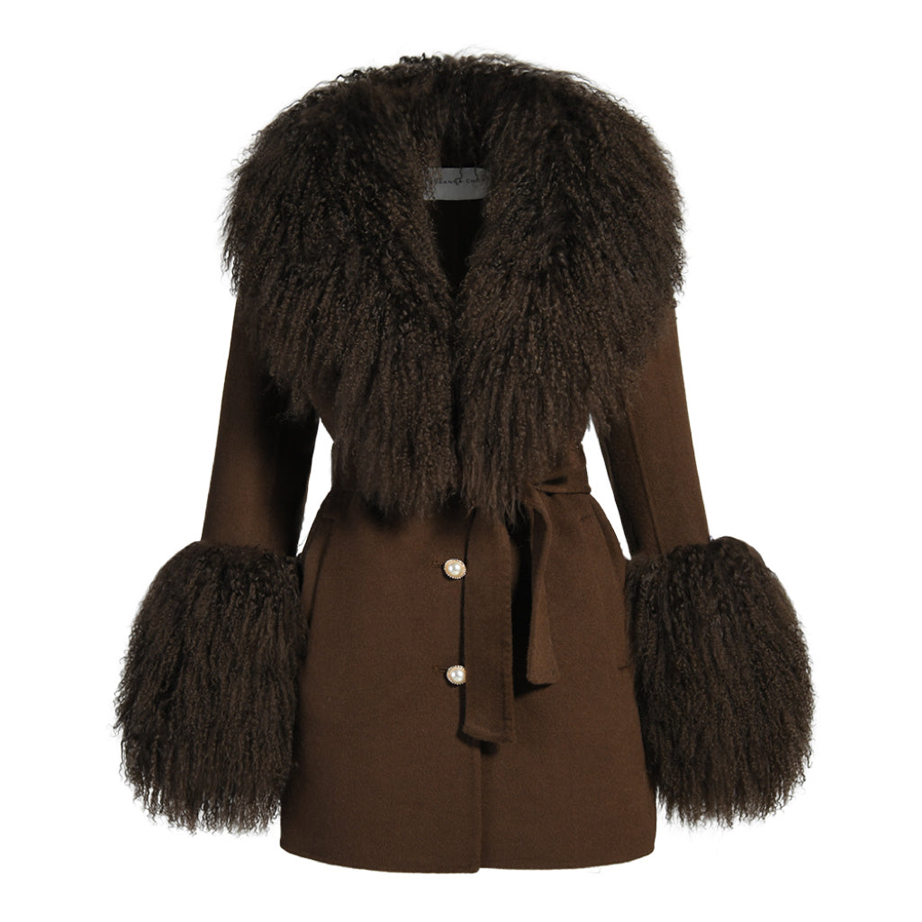 Mimi Cashmere Shearling Coat