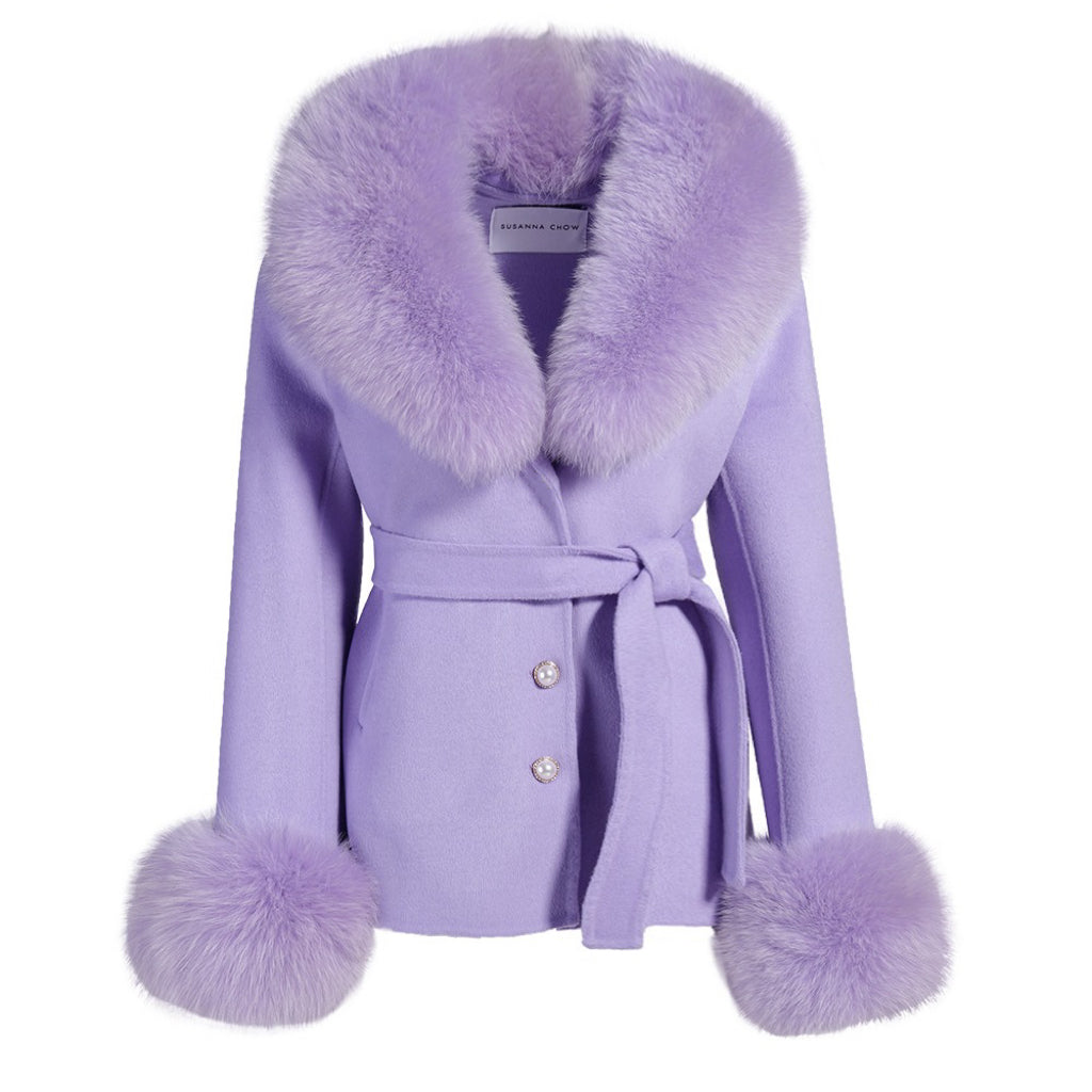 【mimi】CLENE / MIX FUR COCOON COAT Mini Jojo Cashmere Shearling Coat – SUSANNA CHOW