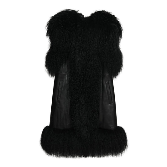 Dorothy Suede Shearling Midi Vest