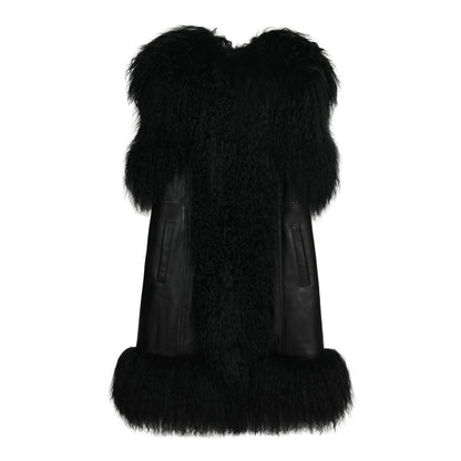 Dorothy Suede Shearling Midi Vest