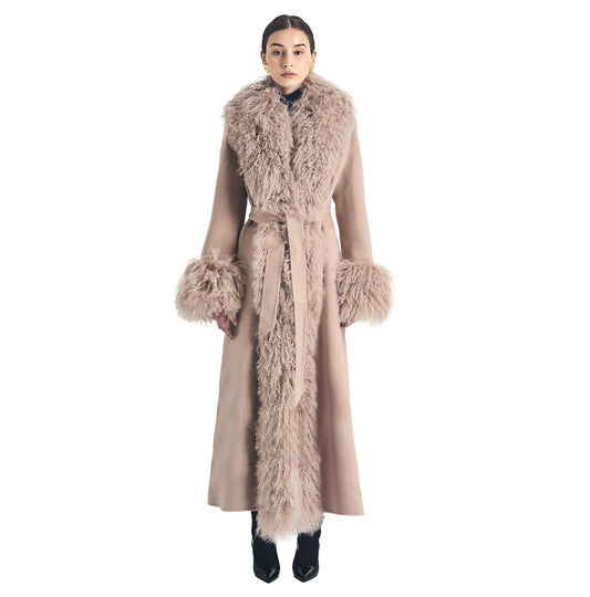 Inez Cashmere Shearling Coat