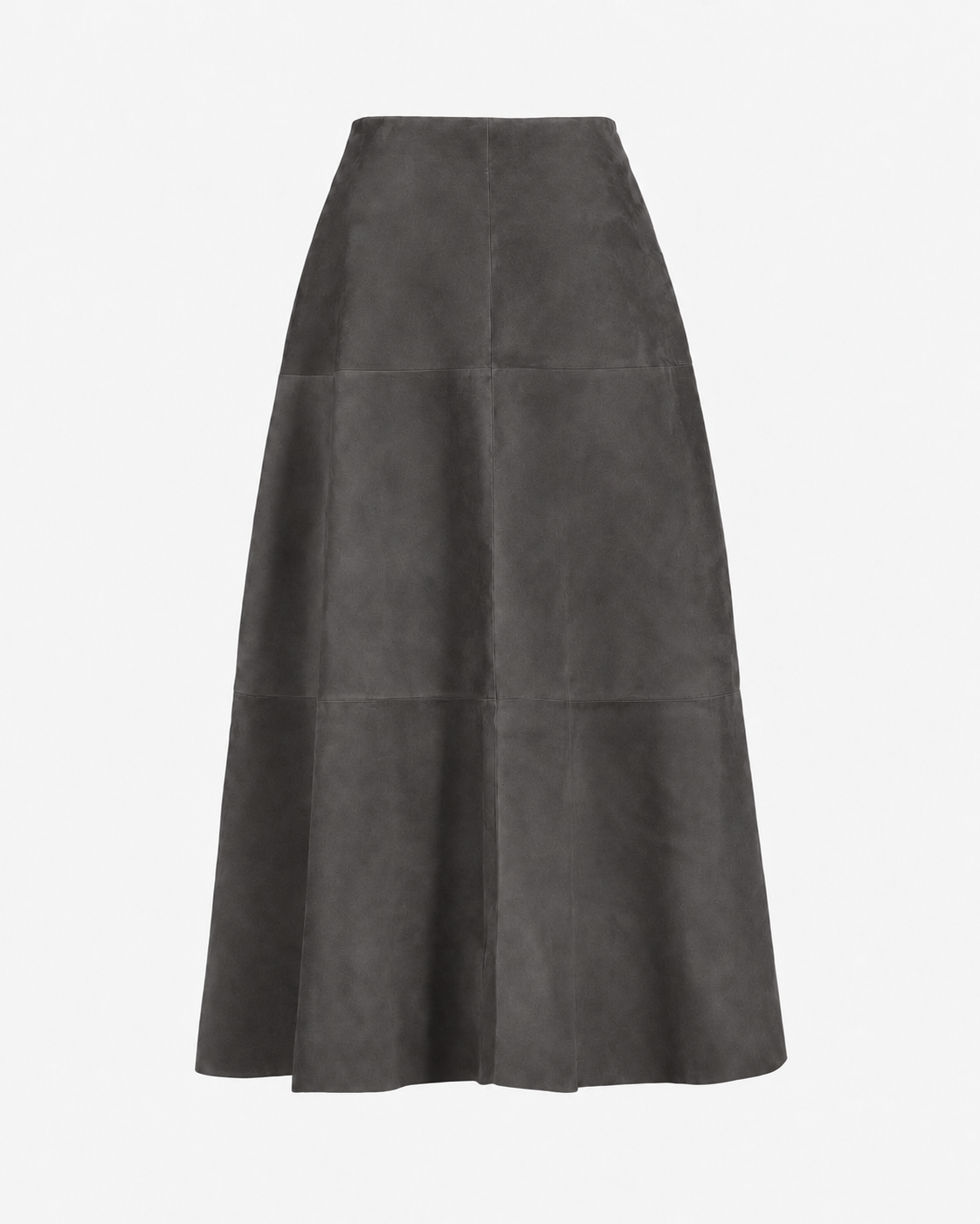 Alara Suede Maxi Skirt in Graphite, product front