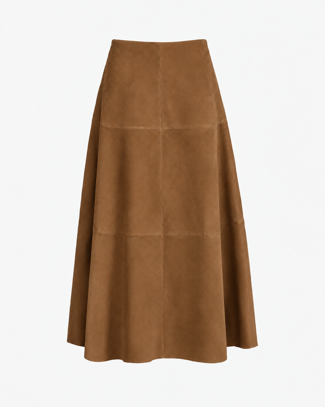 Alara Suede Maxi Skirt in Tobacco Brown, product back