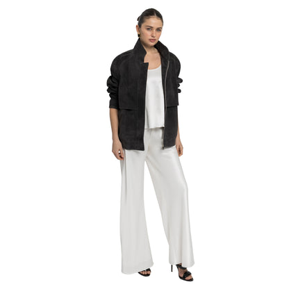 Remy Suede Bomber Jacket