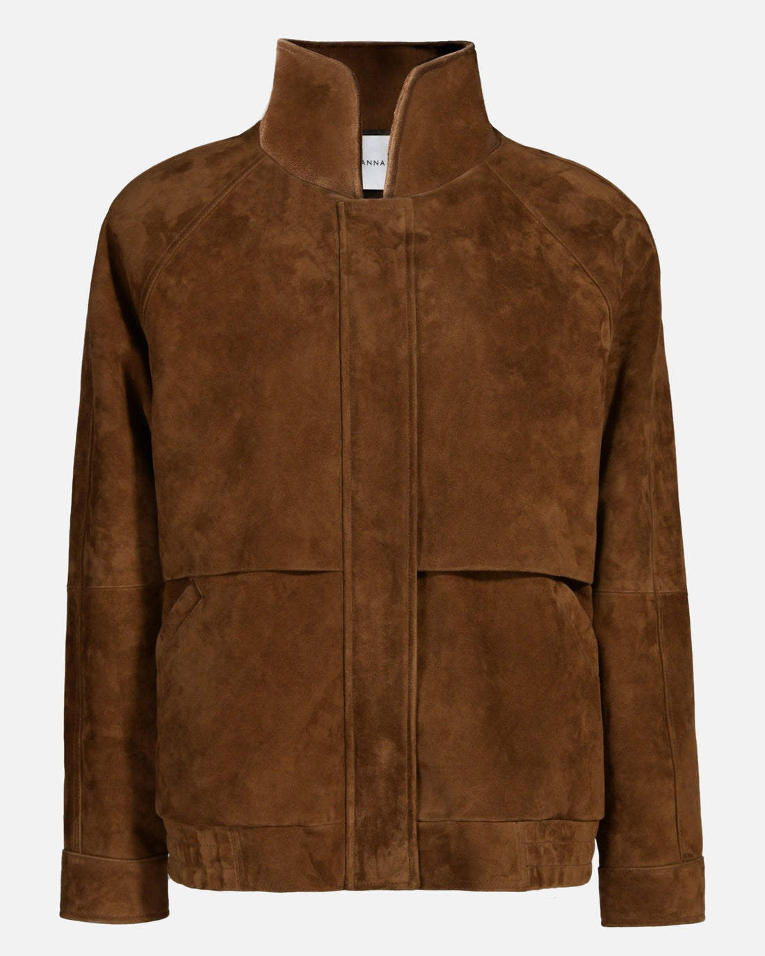 Remy Suede Bomber Jacket in Caramel
